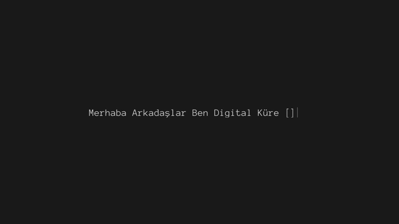CSS ile Daktilo Efekti (Typewriter Effect) HTML & CSS - Digital Küre ® Dijital Reklam Ajansı